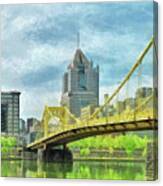 The Roberto Clemente Bridge In Pittsburgh Canvas Print