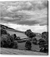 The Rolling Hills And Looming Clouds Canvas Print