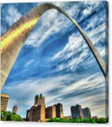 The Saint Louis Arch And City Skyline Canvas Print