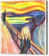 The Scream Over The Silent Treatment After Edvard Munch Canvas Print