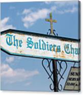 The Soldiers Chapel Sign Canvas Print