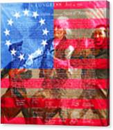 The Spirit Of 76 The American Flag And The Declaration Of Independence 20150704square Canvas Print