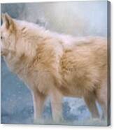 The Spirit Within - Arctic Wolf Art Canvas Print