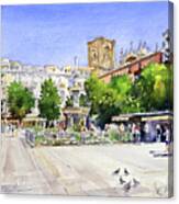 The Square In Summer Canvas Print