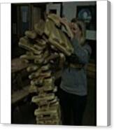 The Uh Oh Moment During #giantjenga Canvas Print
