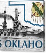 The Uss Oklahoma Canvas Print