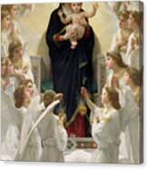 The Virgin With Angels Canvas Print