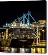 The Ym Movement Panama Unloading In The Port Of Tacoma Canvas Print