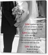 Things To Remember About Love - Black And White #2 Canvas Print