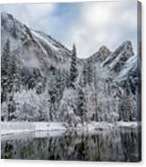Three Brothers In Winter Canvas Print