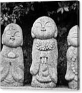 Three Happy Buddhas Canvas Print