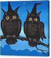 Three Owlwitches Canvas Print