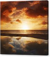 Tidepool At Sunset Canvas Print