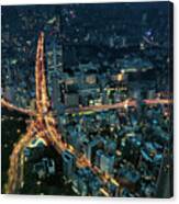 Tokyo Night Panorama Canvas Print