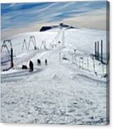 Top Of The Alps Ski Trail Canvas Print