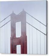 Top Of The Golden Gate Bridge In The Fog Canvas Print