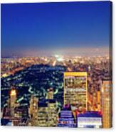 Top Of The Rock Central Park Canvas Print