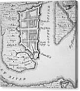 Town And Harbor Of Charleston South Carolina Canvas Print