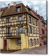 Traditional Half-timbered Houses In Colmar, Alsace, France Canvas Print