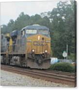 Train At Folkston 2 Canvas Print