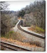 Train Tracks Across The New River - Radford Virginia Canvas Print