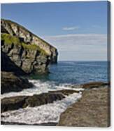 Trebarwith Strand In North East Cornwall Canvas Print