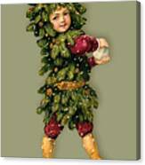 Tree Child Vintage Christmas Image Canvas Print