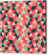 Triangular Geometric Pattern - Warm Colors 13 Canvas Print