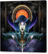 Trilia Goddess Of The Orange Moon Canvas Print