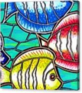 Tropical Fish Swim Canvas Print