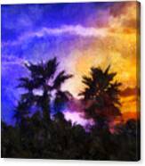 Tropical Night Fall Canvas Print