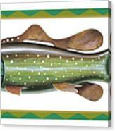 Trout Ice Fishing Decoy Canvas Print