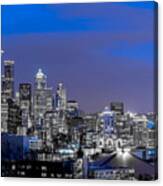 True To The Blue In Seattle Canvas Print