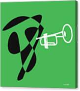 Trumpet In Green Canvas Print