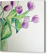 Tulips In Purple Canvas Print
