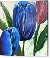 Tulips Large Oil Flowers Canvas Print