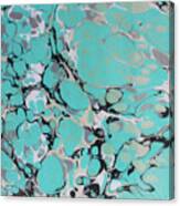Turquoise And Black Battal Canvas Print