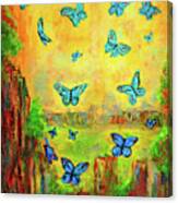 Turquoise Butterflies Canvas Print