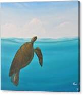 Turtle Rising Canvas Print