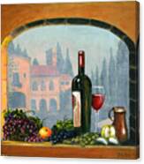 Tuscan Arch Wine Grape Feast Canvas Print
