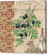 Tuscan Black Olives Canvas Print