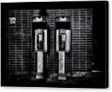 Twin Booths Outside Of Wellesley Subway Canvas Print