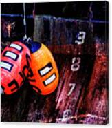 Two Buoys Left Of Depth Canvas Print