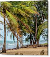Two Chairs In Belize Canvas Print