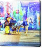 Two Nights In Brussels 9 - One Horse-powered Canvas Print
