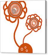 Two Orange Flowers Canvas Print