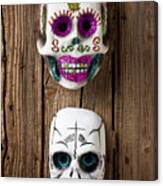 Two Skull Masks Canvas Print