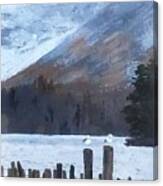 Ullswater In Winter Canvas Print