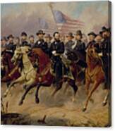 Ulysses S Grant And His Generals Canvas Print