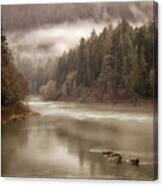 Umpqua River Fog Canvas Print